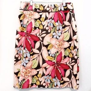 [Talbots] Silk Floral Pencil Skirt